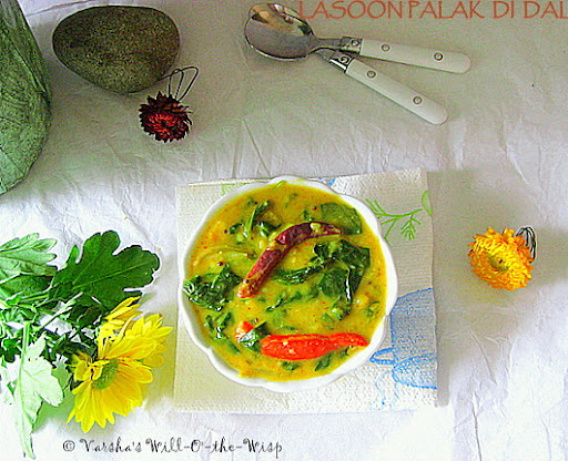 Lasoon Palak di Dal